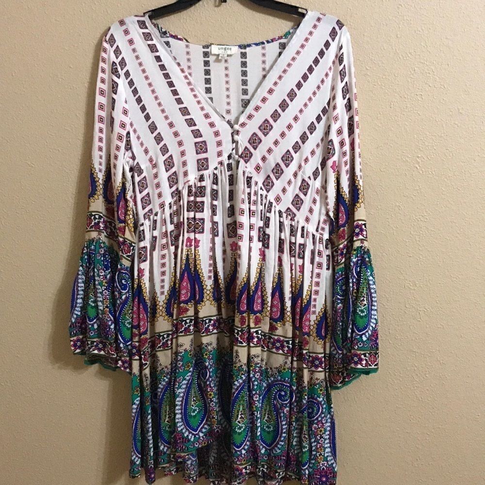 ❤️Umgee Paisley Boho Tunic Dress